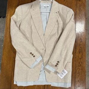 Topshop linen blazer with under lining